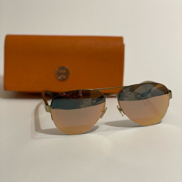 Tory Burch Accessories - TORY BURCH Sunglasses TY6048 3146R5 Satin Gold/Bottle Green 59MM with case